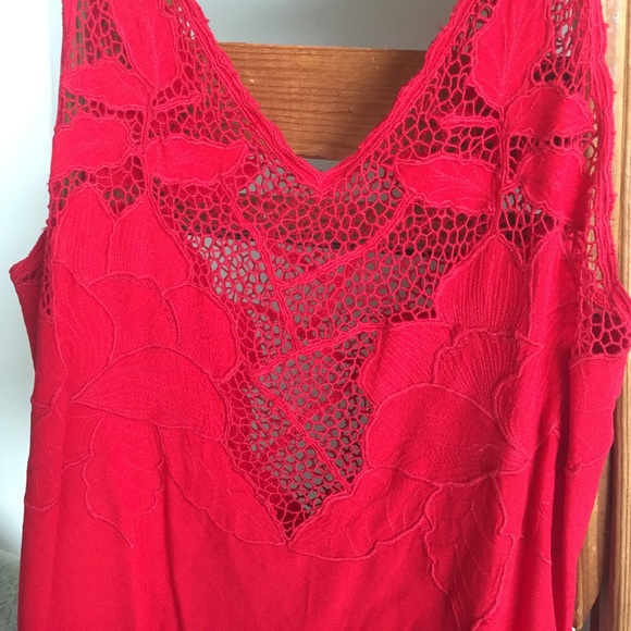 ✨Vintage Super Plunge Crochet Lace Sleeveless Top - Picture 6 of 8